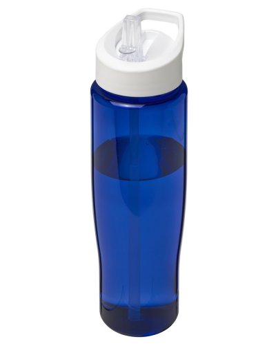 Borraccia sportiva da 700 ml con beccuccio Blue / Solido Bianco