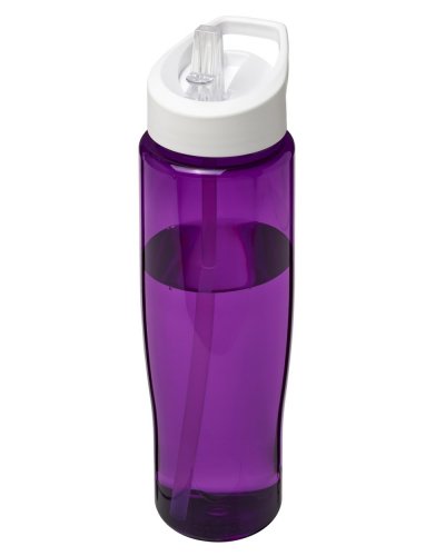 Borraccia sportiva da 700 ml con beccuccio Porpora / Solido Bianco