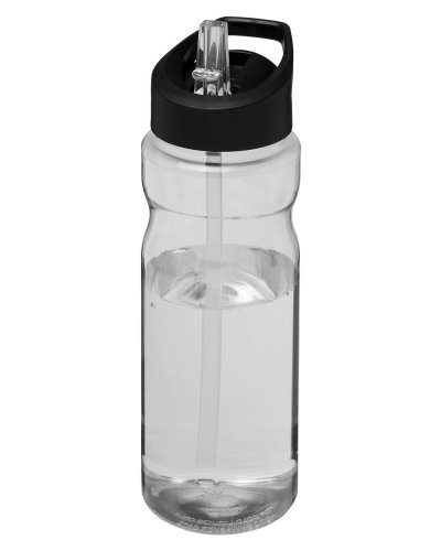 Borraccia sportiva da 650 ml con beccuccio Trasparente / Nero