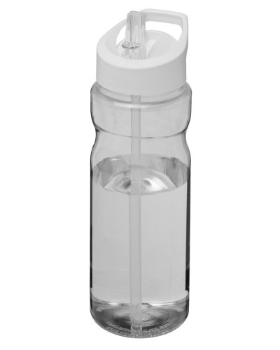 Borraccia sportiva da 650 ml con beccuccio Trasparente / solido bianco