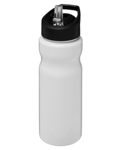 Borraccia sportiva da 650 ml con beccuccio Solido Bianco / Nero