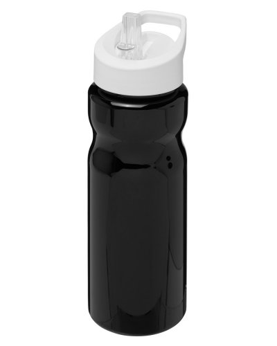 Borraccia sportiva da 650 ml con beccuccio Nero / solido bianco