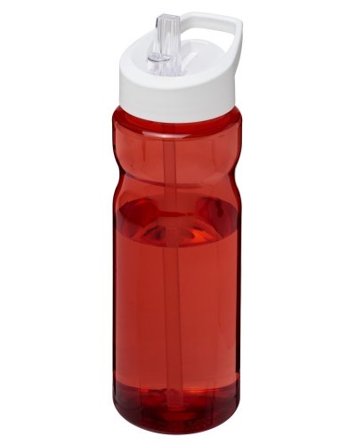 Borraccia sportiva da 650 ml con beccuccio Rosso / Solido Bianco