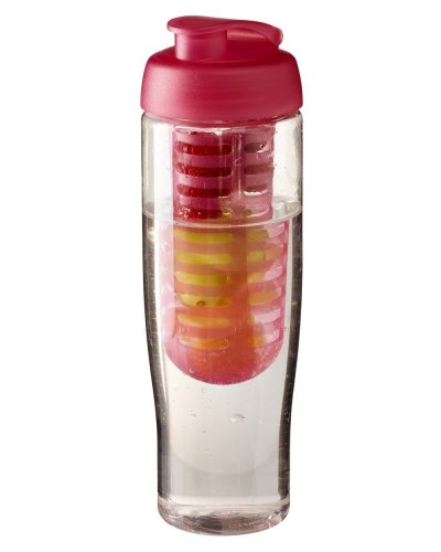Borraccia con coperchio a scatto e infusore Trasparente / Rosa