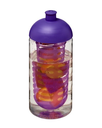 Borraccia H2O Bop da 500 ml con coperchio a cupola e infusore Trasparente / Porpora