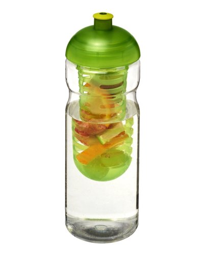 Borraccia  da 650 ml con coperchio a cupola e infusore Trasparente / Lime
