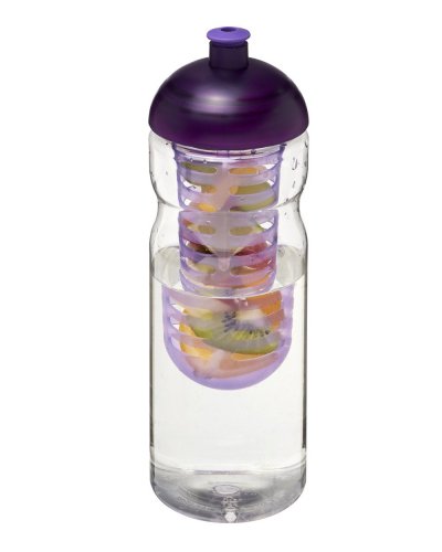 Borraccia  da 650 ml con coperchio a cupola e infusore Trasparente / Porpora