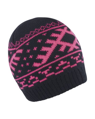 CAPPELLO IN MAGLIA NORDIC Nero / Pink