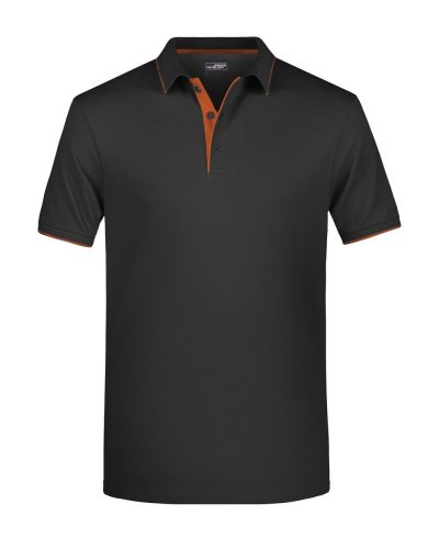 Polo Uomo Stripe Black/Orange