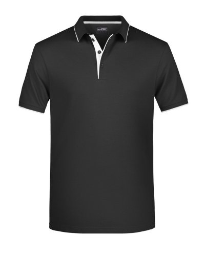 Polo Uomo Stripe Black/Silver