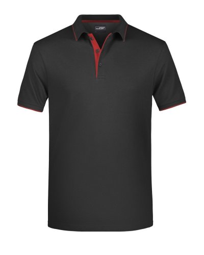 Polo Uomo Stripe Black/Red