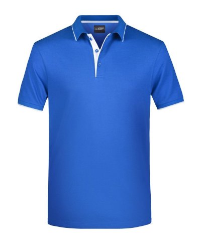 Polo Uomo Stripe Royal/White
