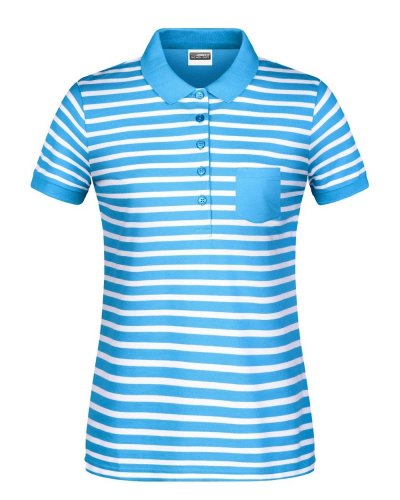 Polo donna Striped Atlantic / White