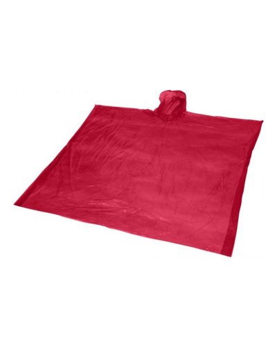 Poncho impermeabile Ziva con custodia Rosso