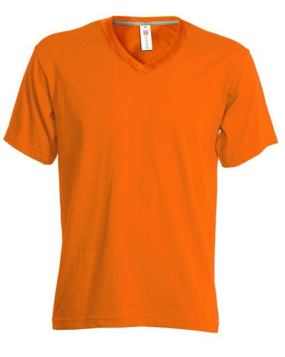 T-shirt v-neck Arancio