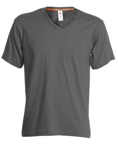 T-shirt v-neck Grigio Smoke