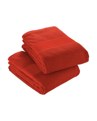 Telo in spugna di cotone Rosso