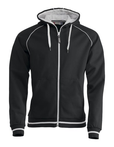 Felpa cappuccio full zip Gerry Nero