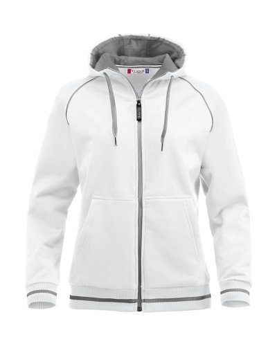 Felpa cappuccio full zip Grace Bianco