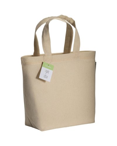 Shopper personalizzate in cotone organico certificato da 120 gr Naturale