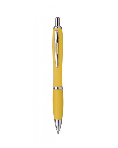Penna a sfera in plastica con clip in metallo Giallo