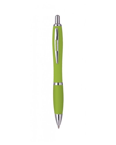 Penna a sfera in plastica con clip in metallo Verde Lime