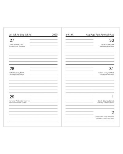 Agenda Settimanale con elastico