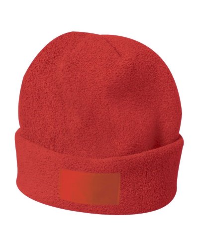 Cappellino in polar Concert con etichetta Rosso
