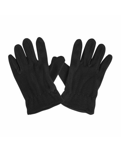 Guanti in polar da uomo Nero