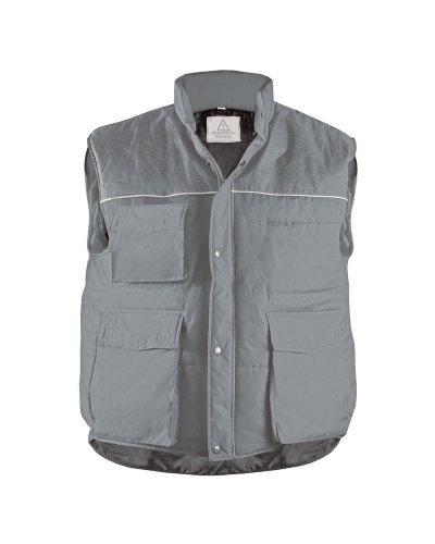 Gilet da lavoro con profili catarifrangenti Grigio Chiaro / Grigio