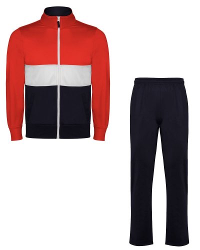 Tuta da ginnastica Athenas Rosso / Blu Navy