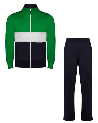 Tuta da ginnastica Athenas Tropical Green / Navy Blue