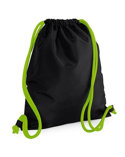 Zainetto Icon drawstring black/lime green