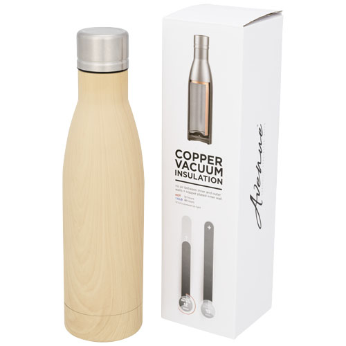Borraccia termica con isolamento sottovuoto in rame Vasa wood 500ml