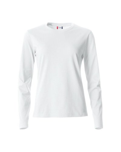 T-shirt donna Basic maniche lunghe Bianco