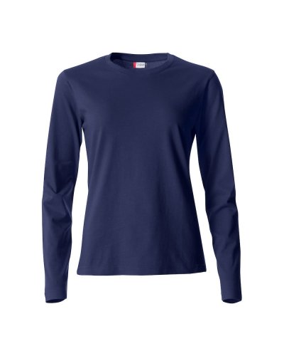 T-shirt donna Basic maniche lunghe Blu