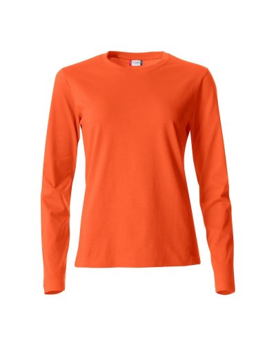 T-shirt donna Basic maniche lunghe Arancione