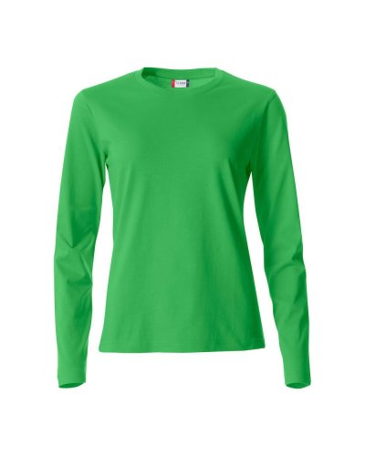 T-shirt donna Basic maniche lunghe Verde Acido