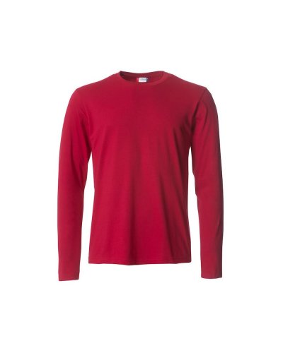 T-shirt Basic-T Maniche lunghe Rosso