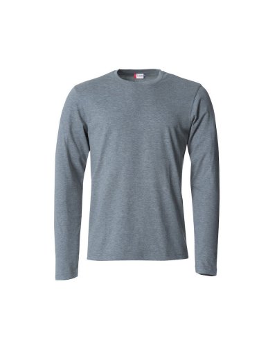 T-shirt Basic-T Maniche lunghe Grigio Melange