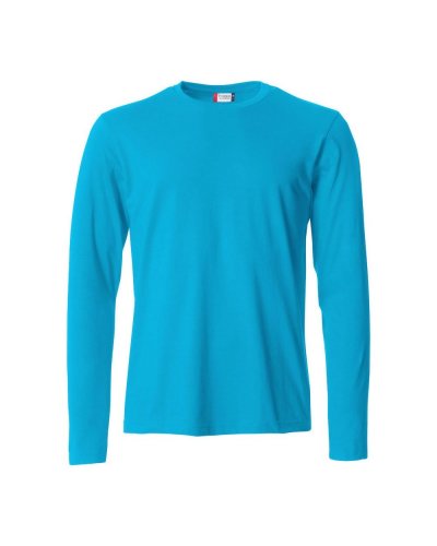 T-shirt Basic-T Maniche lunghe Turchese