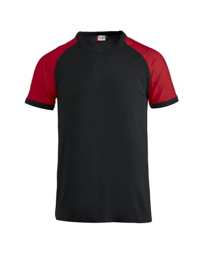 T-shirt bicolore Raglan-T Nero / Rosso
