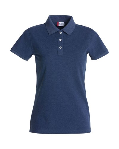 Polo Donna Stretch Premium Blu Melange