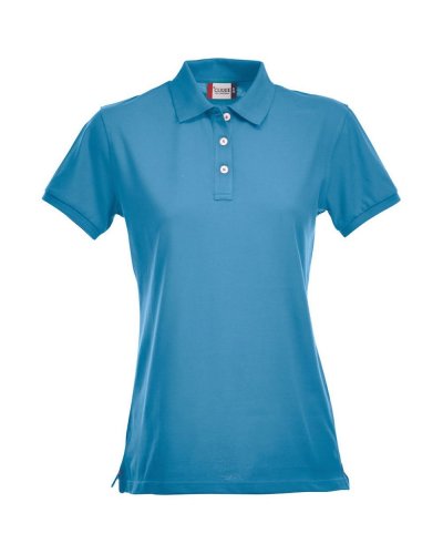Polo Donna Stretch Premium Turchese