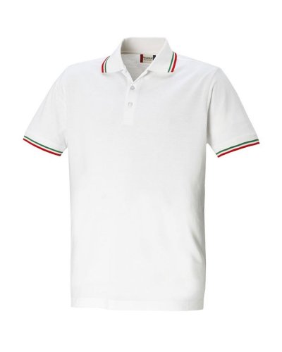 Polo Amarillo Bianco / Verde Bandiera