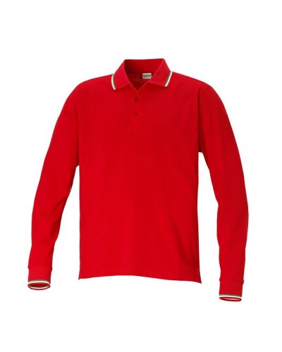Polo Amarillo manica lunga Rosso / Verde Bandiera
