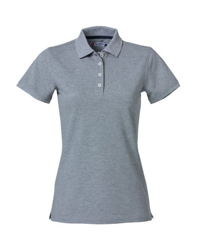 Polo Donna Heavy Premium Grigio Melange