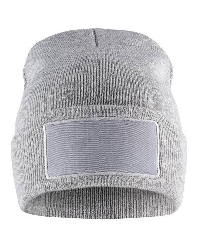 Berretto con risvolto Hubert Patch Grigio Melange