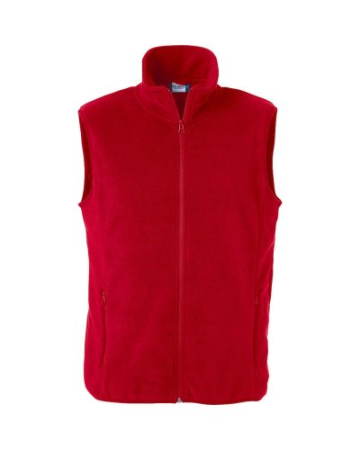 Gilet in Pile Basic Polar Rosso