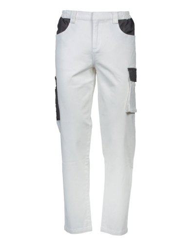 Pantalone multitasche Caravaggio White